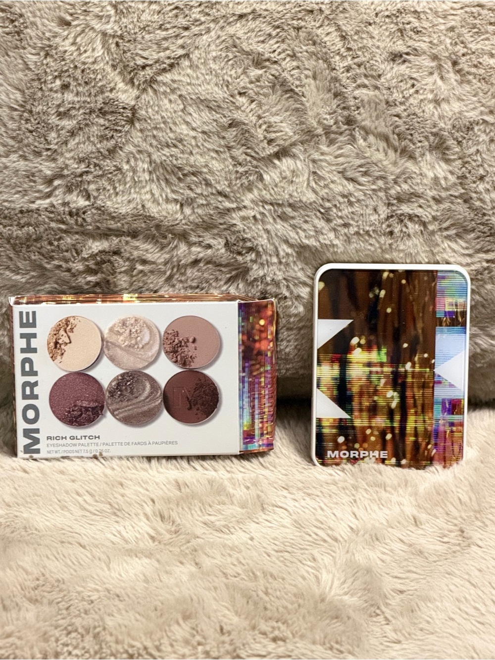 Morphe Rich Glitch Eyeshadow Palette - Cream, Taupe & Brown Tones